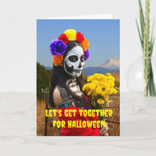 Let's get together for Halloween. Card