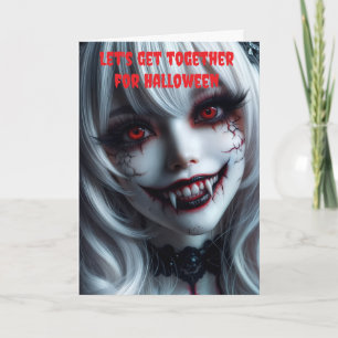 Let's get together for Halloween. Card