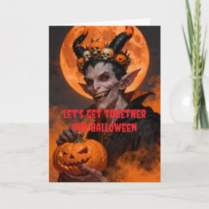 Let's get together for Halloween. Card