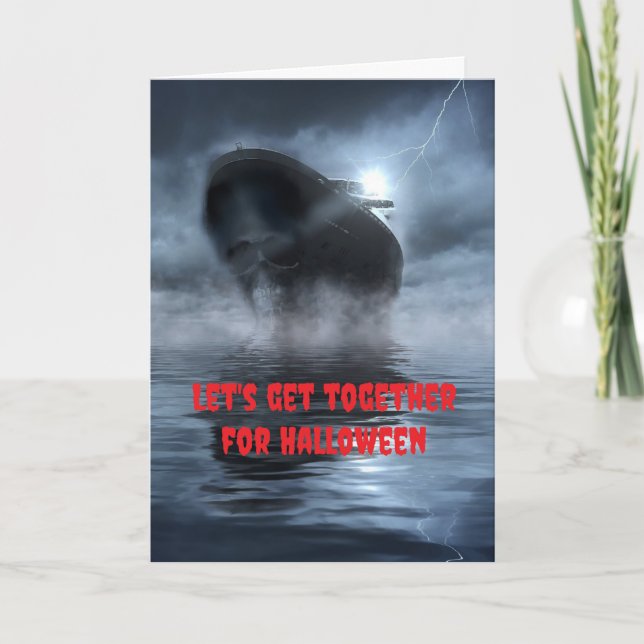 Let's get together for Halloween. Card (Front)