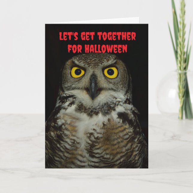 Let's get together for Halloween. Card (Front)