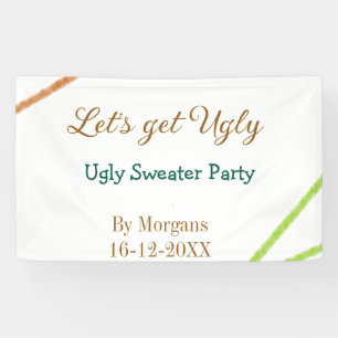 Let's get ugly Christmas ugly sweater Partyorange Banner