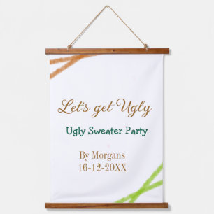 Let's get ugly Christmas ugly sweater Partyorange Hanging Tapestry
