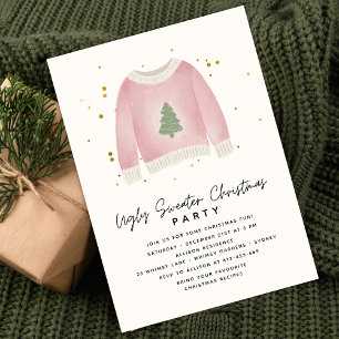 Let's get Ugly Fun Ugly Sweater Christmas Party Invitation
