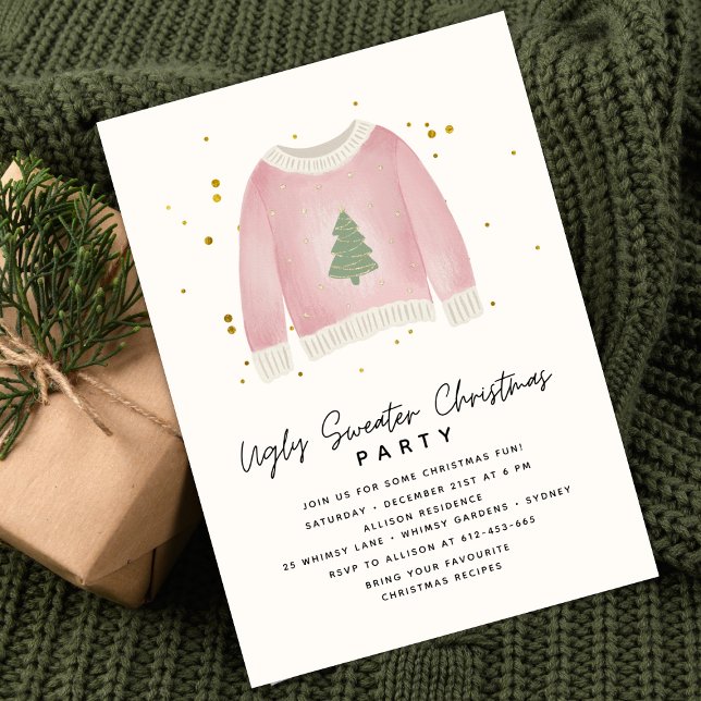 Let's get Ugly Fun Ugly Sweater Christmas Party Invitation (Creator Uploaded)