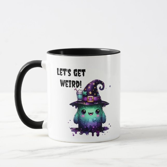 Let's Get Weird Halloween Witch Monster Mug (Left)