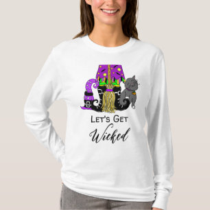 Let's Get Wicked Witch's Broom T-Shirt
