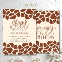 Let's get wild animal giraffe print birthday party