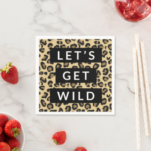Let's Get Wild Cheetah Bachelorette Party Napkin