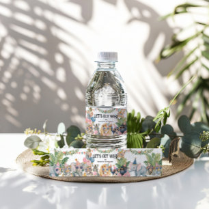 Let's Get Wild Jungle Birthday Party Water Bottle Label