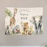 Lets Get Wild | Kids Birthday Party Banner<br><div class="desc">Planning a birthday bash for your animal-loving kid just got a whole lot easier! Our stylish party banner feature a range of safari animals and modern template text, offering a fun and unique way to bring family and friends together. So, why not make this birthday extra memorable with an animal...</div>