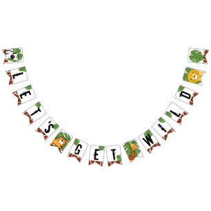 Let's Get Wild   Safari themed Party   birthday Bunting