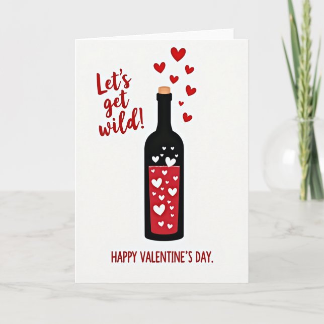 Lets Get Wild Valentine Card (Front)