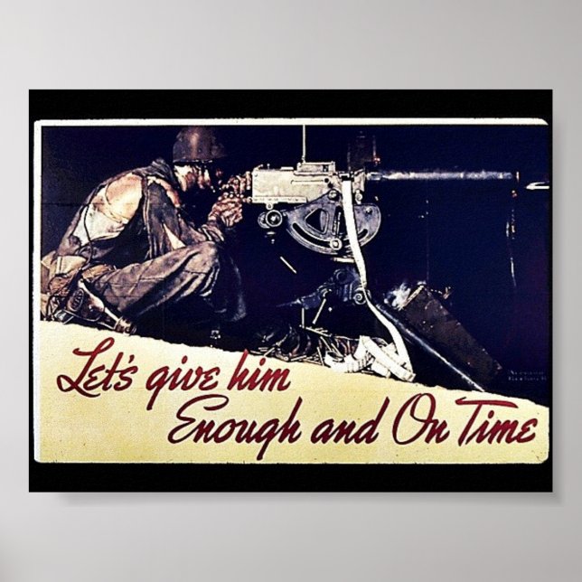 Let's Give Him Enough And On Time Poster (Front)