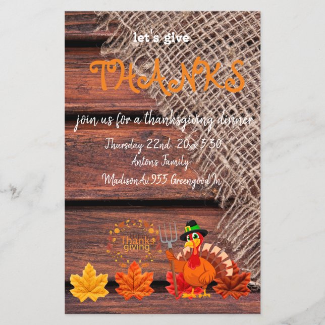 Let's Give Thanks Flyer (Front)