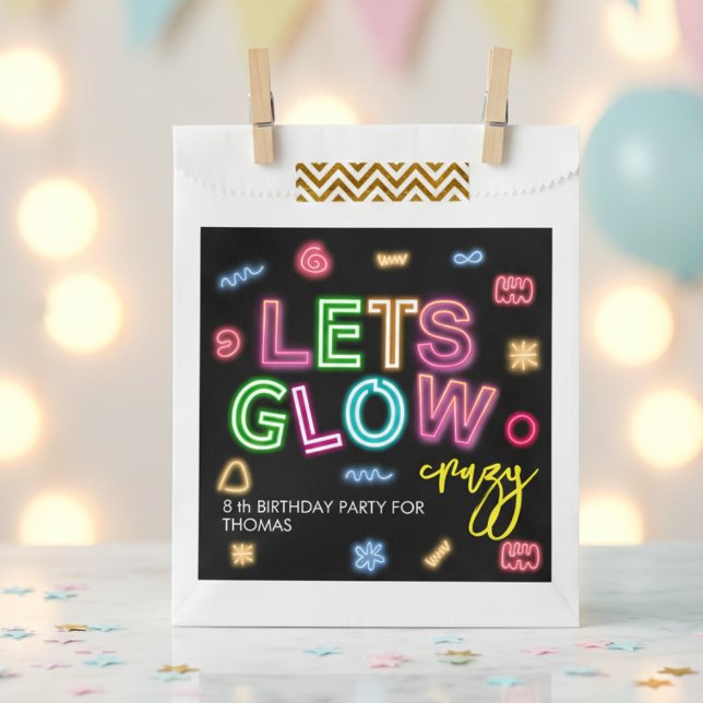 Let's glow crazy neon birthday laser party favour bags (Creator Uploaded)