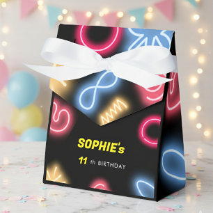 Let's glow crazy neon birthday laser party favour box