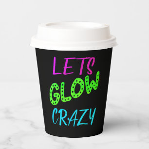 Let's Glow Crazy Neon Skating Birthday Paper Cups