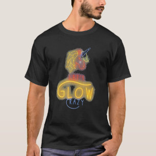 Let's Glow Crazy Unicorn Party Cool Birthday Glow  T-Shirt