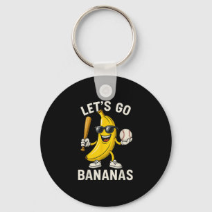 Lets Go Banana Retro Boys Kids Men Youth  Key Ring