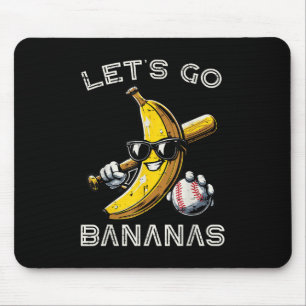 Lets Go Banana Retro Boys Kids Men Youth T-shirt.p Mouse Pad