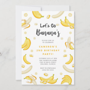 Let's Go Bananas Birthday Invitation