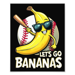 Let's Go Bananas Funny Banana Lover Photo Print