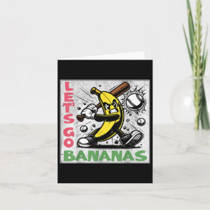 Lets Go Bananas Funny Banana Youth Kids Boys Girls Card