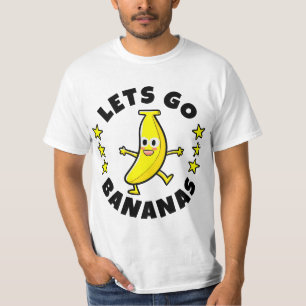 Lets Go Bananas Funny Fruit Pun Banana  T-Shirt