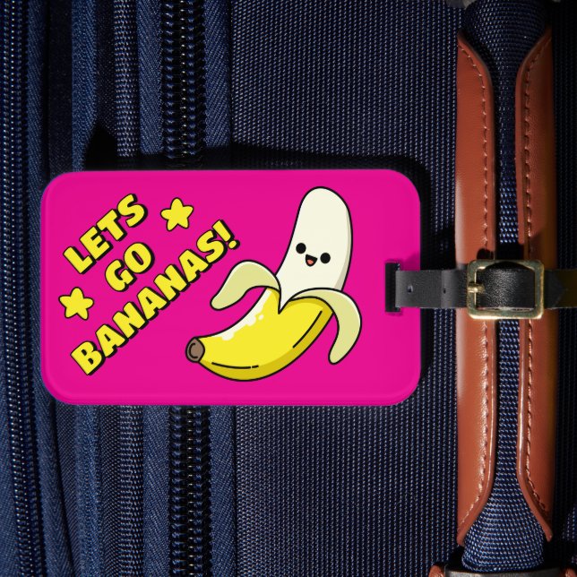Lets Go Bananas! Luggage Tag (Front Insitu 4)