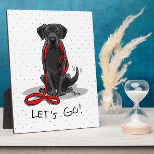 Let's Go! Black Labrador Retriever - Cute Dog Plaque