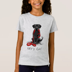 Let's Go! Black Labrador Retriever - Cute Dog T-Shirt