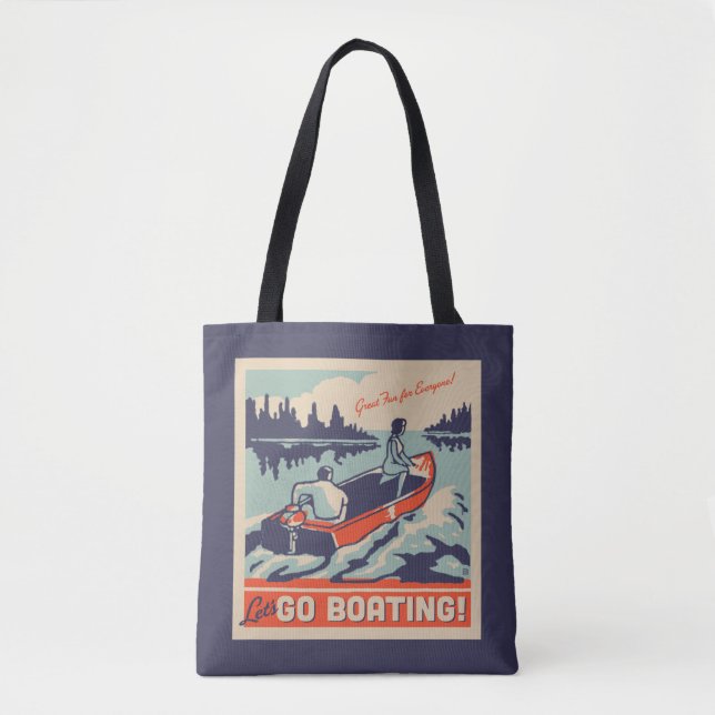 Let's Go Boating Tote Bag (Front)