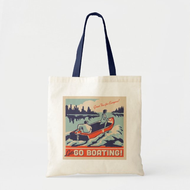 Let's Go Boating Tote Bag (Front)