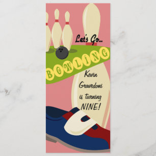 Let's Go Bowling Birthday Invitation