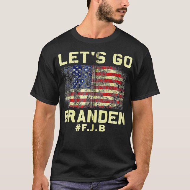 Let's Go Braden Brandon US Flag Tee Funny Trendy S (Front)
