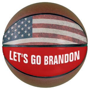LET'S GO BRANDON AMERICAN FLAG BASKETBALL