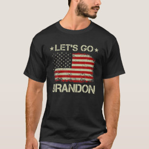 Let's Go Brandon American Flag Impeach Biden T-Shirt