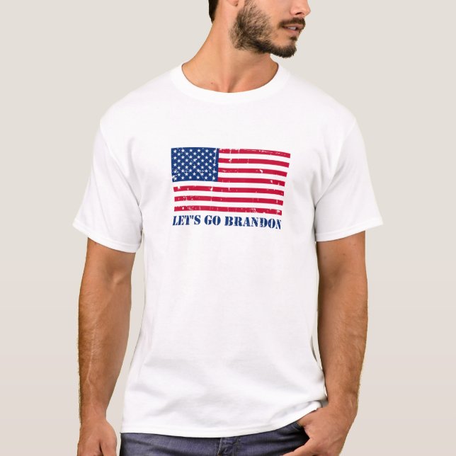 Let's Go Brandon - American Flag T-Shirt (Front)