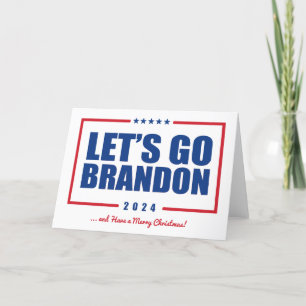 Let's Go Brandon and Have a Merry Christmas Postca Card