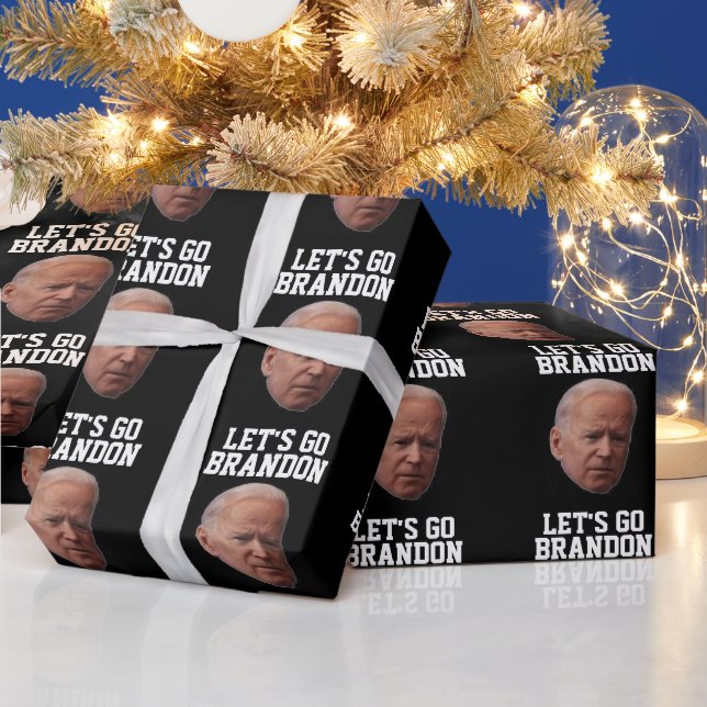 LET'S GO BRANDON BIDEN CHRISTMAS WRAPPING PAPER (Holidays)