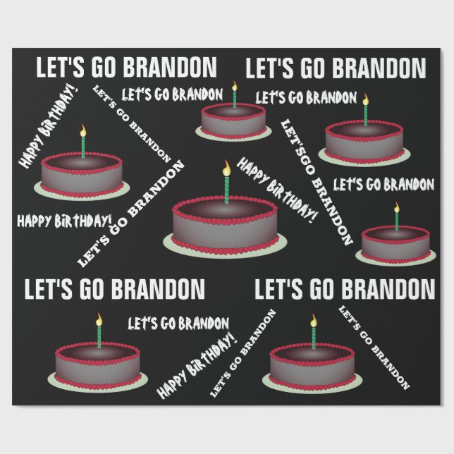LET'S GO BRANDON BIRTHDAY Wrapping Paper (Flat)