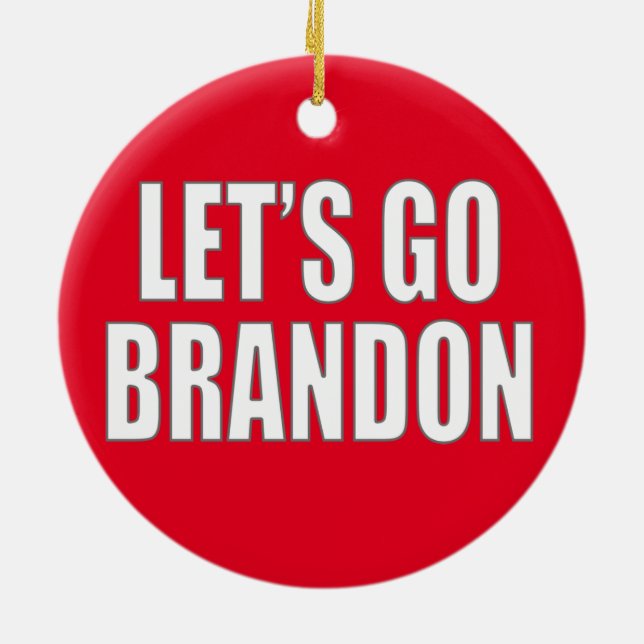 Let's Go Brandon Ceramic Tree Decoration (Back)