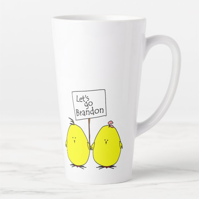 Let's Go Brandon Chicks Latte Mug (Right)