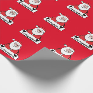 LET'S GO BRANDON CHRISTMAS SANTA WRAPPING PAPER