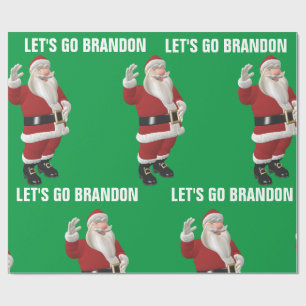 LET'S GO BRANDON CHRISTMAS SANTA Wrapping Paper