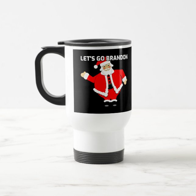 LET'S GO BRANDON CHRISTMAS TRAVEL COFFEE MUG (Left)