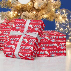 Lets Go Brandon Christmas Wrapping Paper