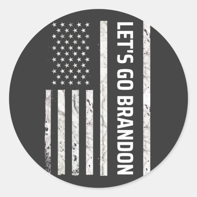 Let's Go Brandon Classic Round Sticker (Front)
