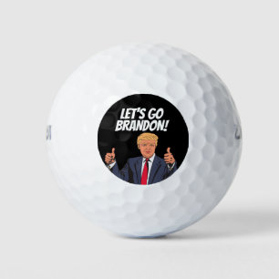 LET'S GO BRANDON DONALD TRUMP GOLF BALLS